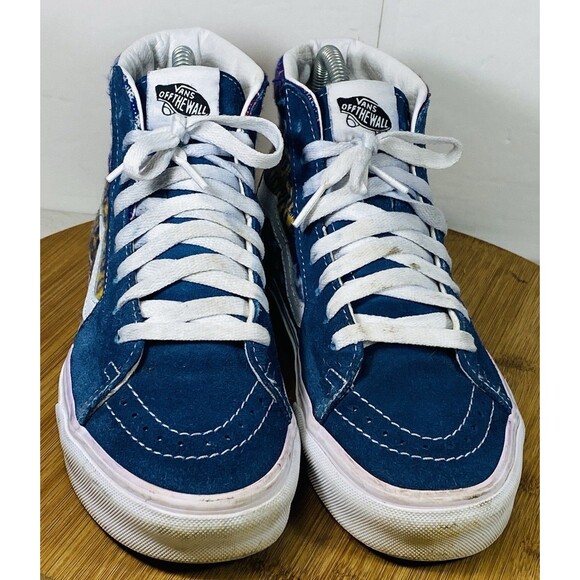 VANS Sk8-Hi Blue Multicolor Women's Suede Canvas Sneakers Shoes Size 6 - Picture 3 of 6